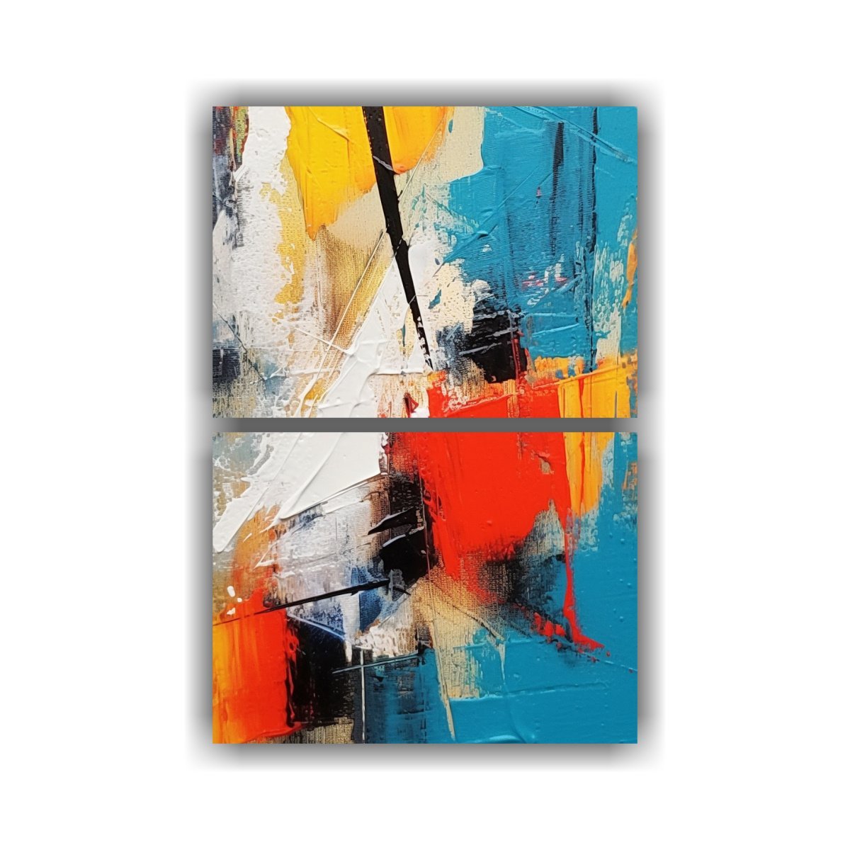 pinturas-abstractas-en-lienzo-con-l-neas-gruesas-y-audaces-de-tema-est-tico-dos-cuadros