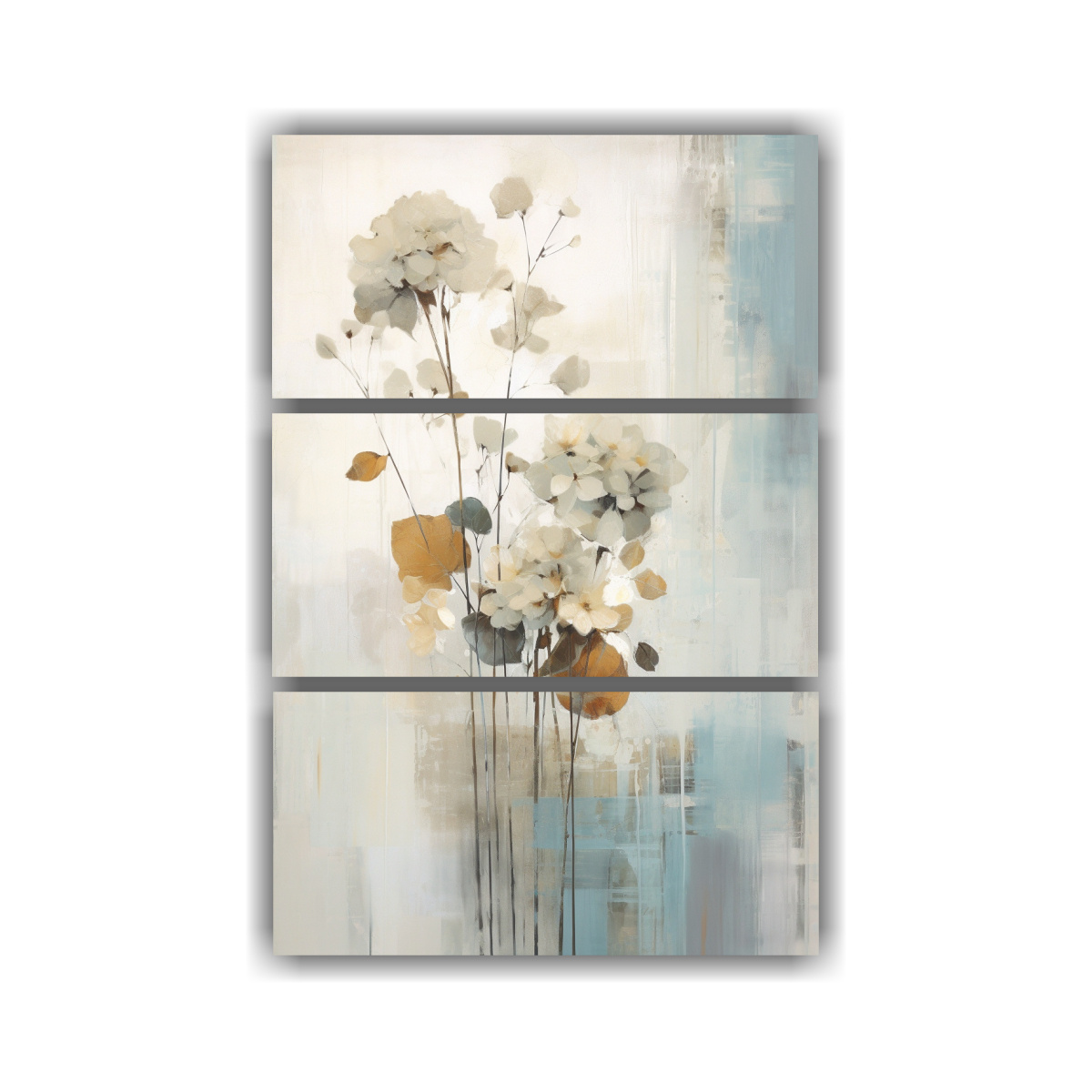 pinturas-al-leo-en-bastidor-de-madera-de-tres-lienzos-modernos-con-motivos-bot-nicos-en-tonos-beige-azul-claro-y-blanco-