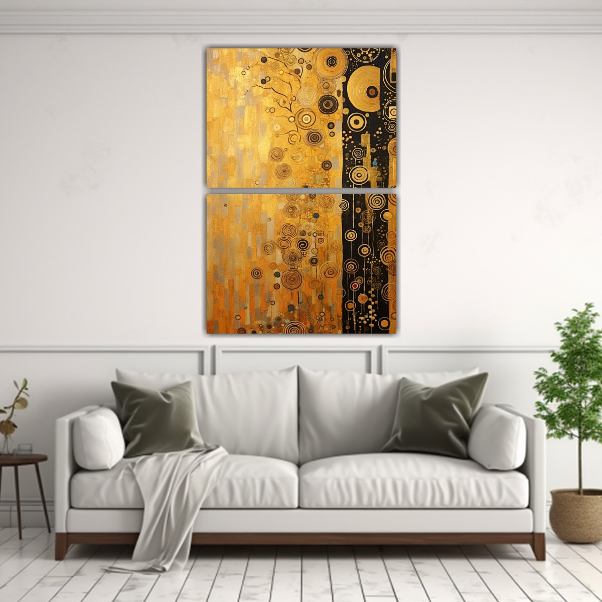 pinturas-de-arte-en-pared-inspiradas-por-gustav-klimt-patrones-sim-tricos-ramati-de-dos-artes-1