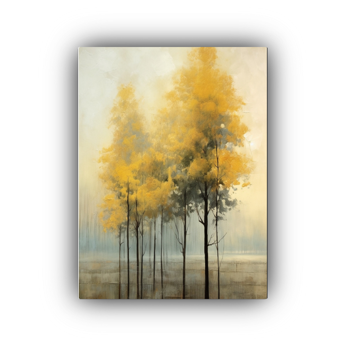 pinturas-de-decoraci-n-arte-movimiento-habitaci-n-rboles-y-niebla-estilo-amarillo-y-aguamarina-erica