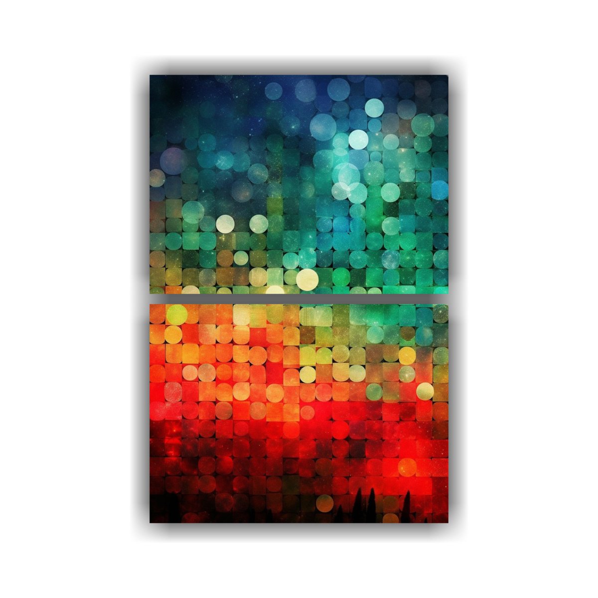 pinturas-de-decoraci-n-con-elegantes-luces-rojas-azules-verdes-mezcl-ndose-hermosamente-en-dos-lienzos-de-tela-