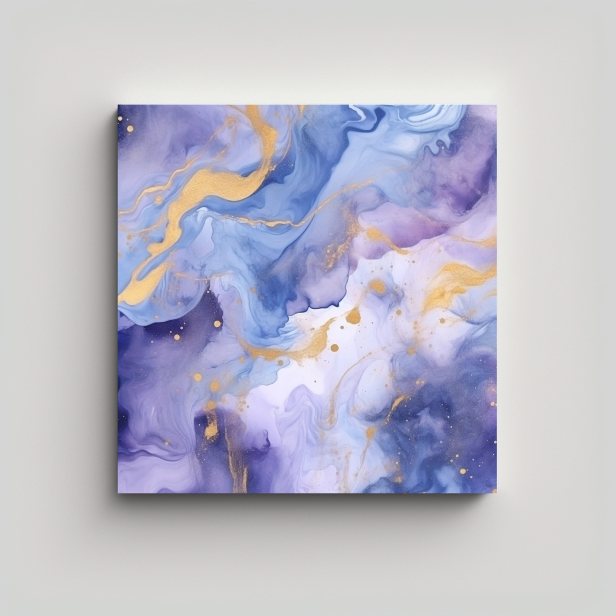 pinturas-de-decoraci-n-con-fondo-acu-tico-azul-y-estrellas-doradas