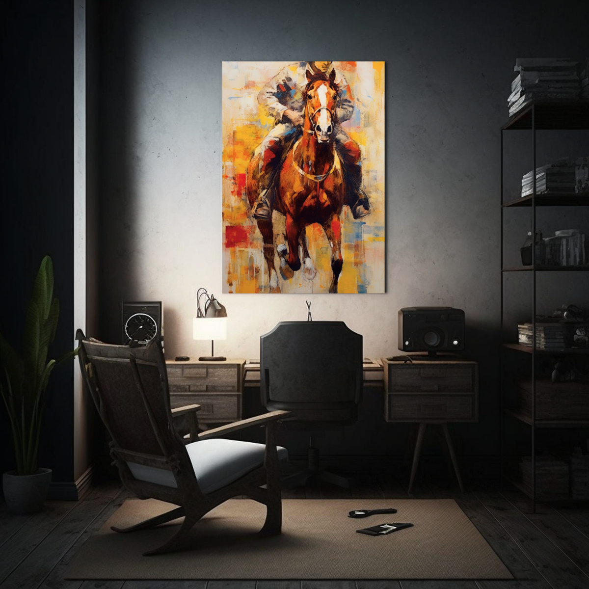 pinturas-de-decoraci-n-de-la-expresi-n-neovictoriana-moderna-del-pony-express-r-1