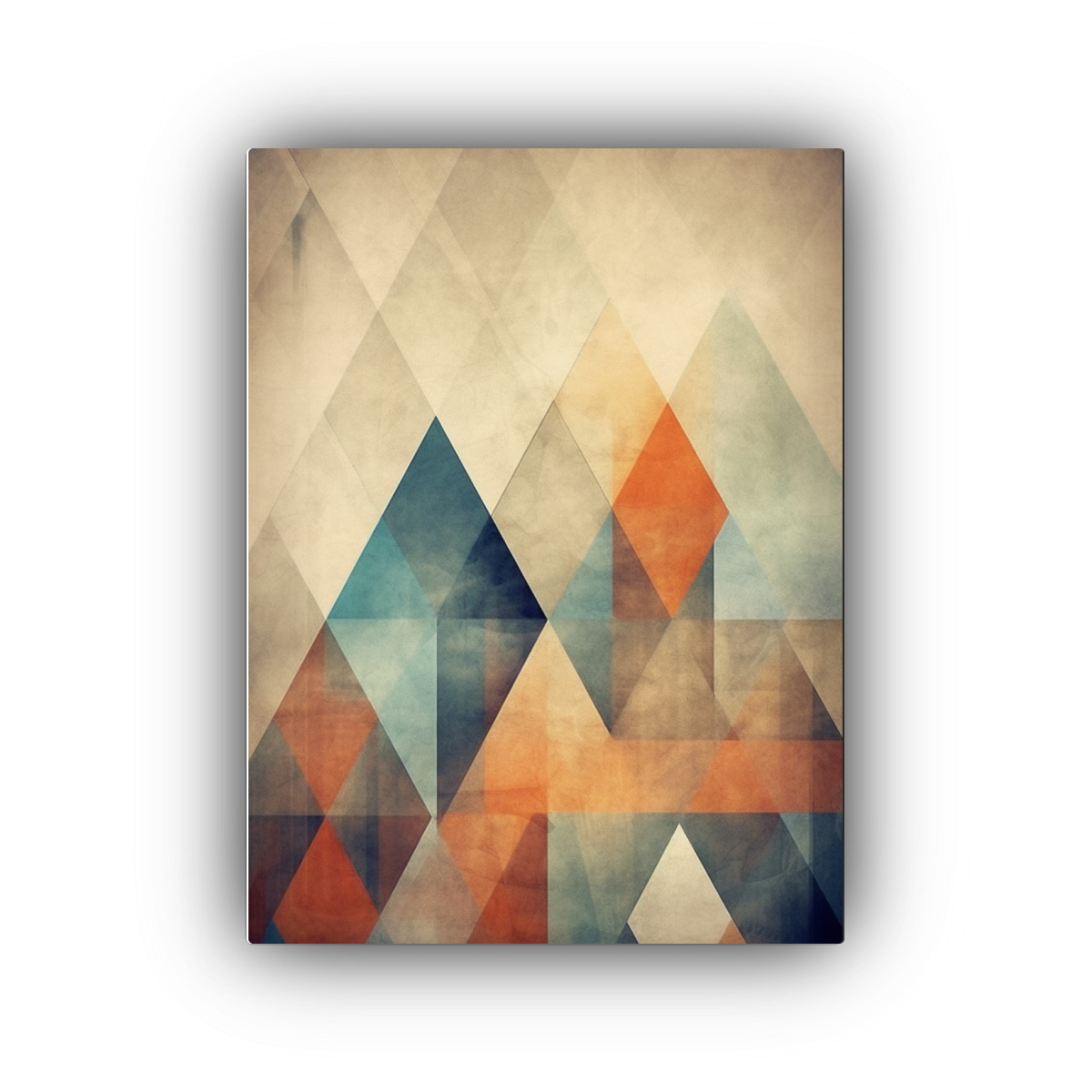 pinturas-de-decoraci-n-de-pared-con-espectaculares-tri-ngulos-superpuestos-en-tonos-suaves-