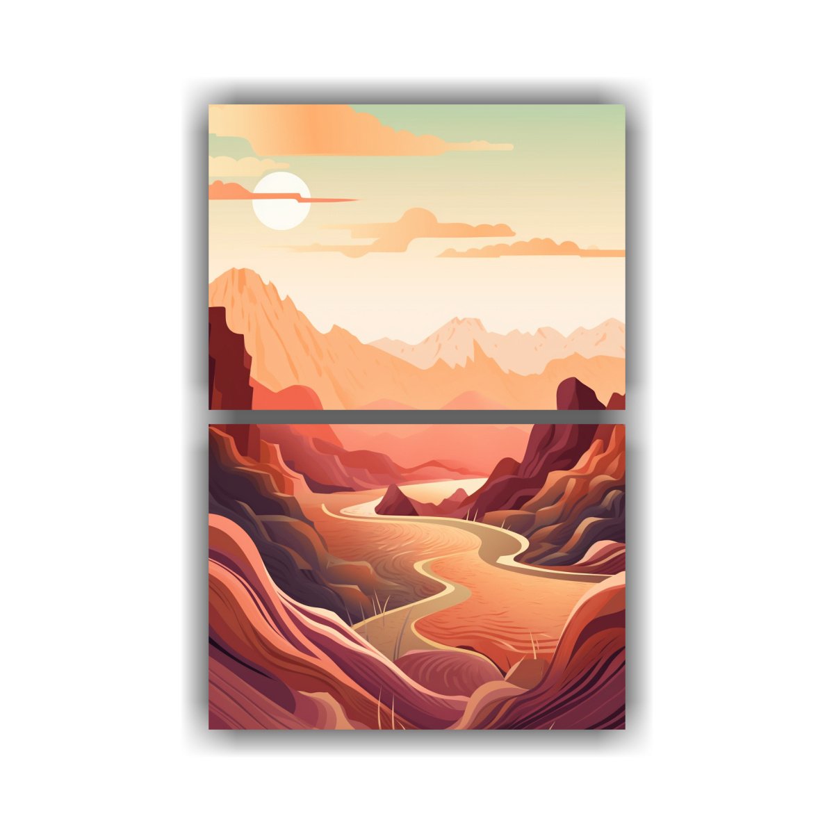 pinturas-de-decoraci-n-inspiradas-en-paisajes-monta-osos-abstractos