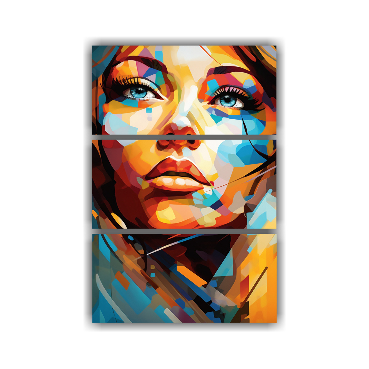 pinturas-de-pared-abstractas-con-formas-coloridas-superpuestas