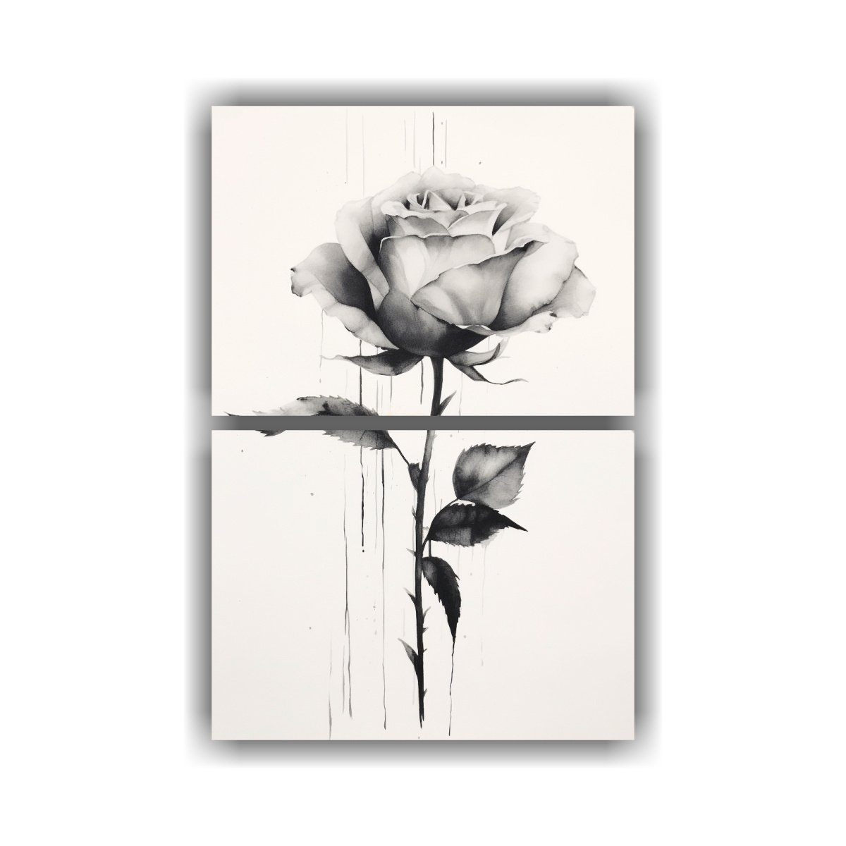 pinturas-decorativas-abstractas-en-blanco-y-negro-con-rosas-invertidas