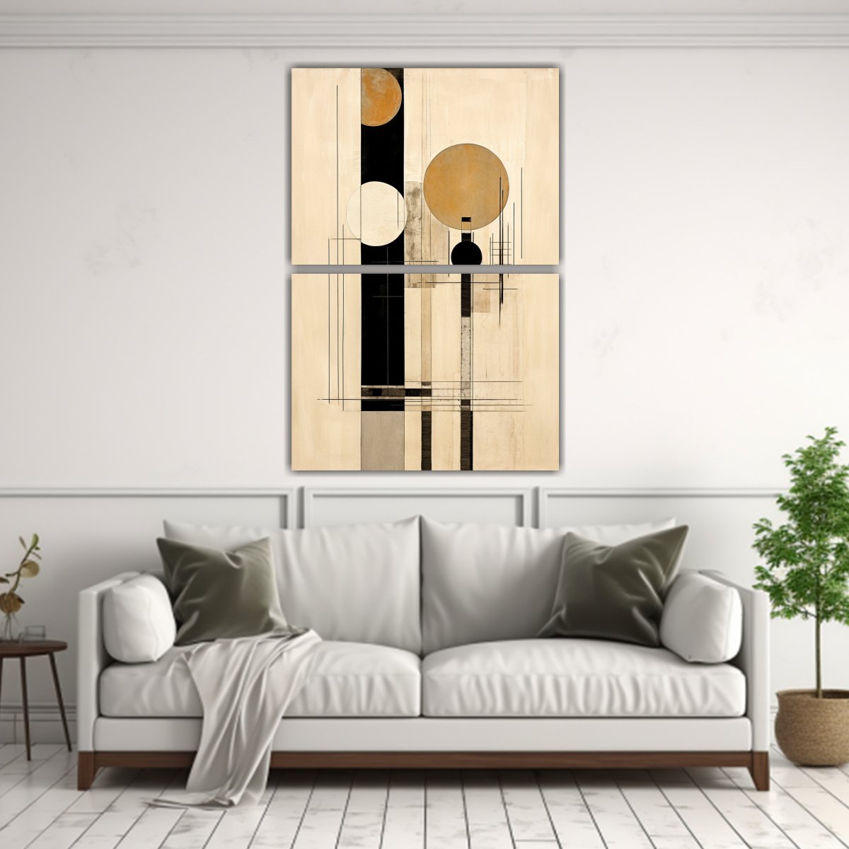 pinturas-decorativas-abstractas-minimalistas-en-negro-beige-y-blanco-por-dos-artes-patron-intenso-representaci-n-naude-1