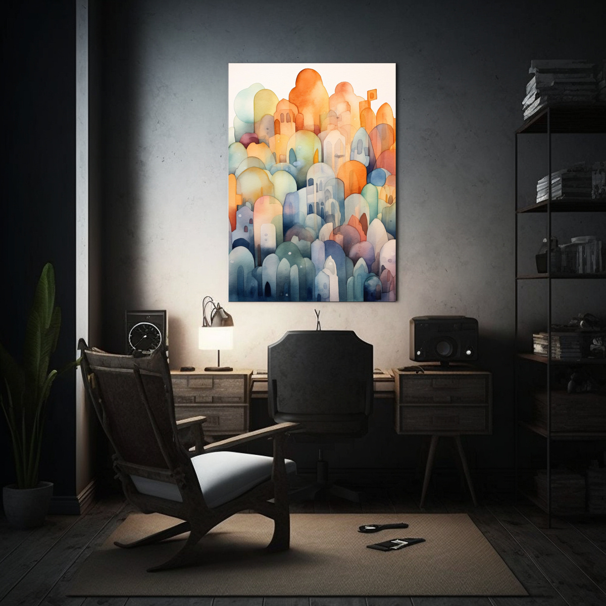 pinturas-decorativas-acuarela-gigantes-deformed-en-tonos-acogedores-para-ba-o-1