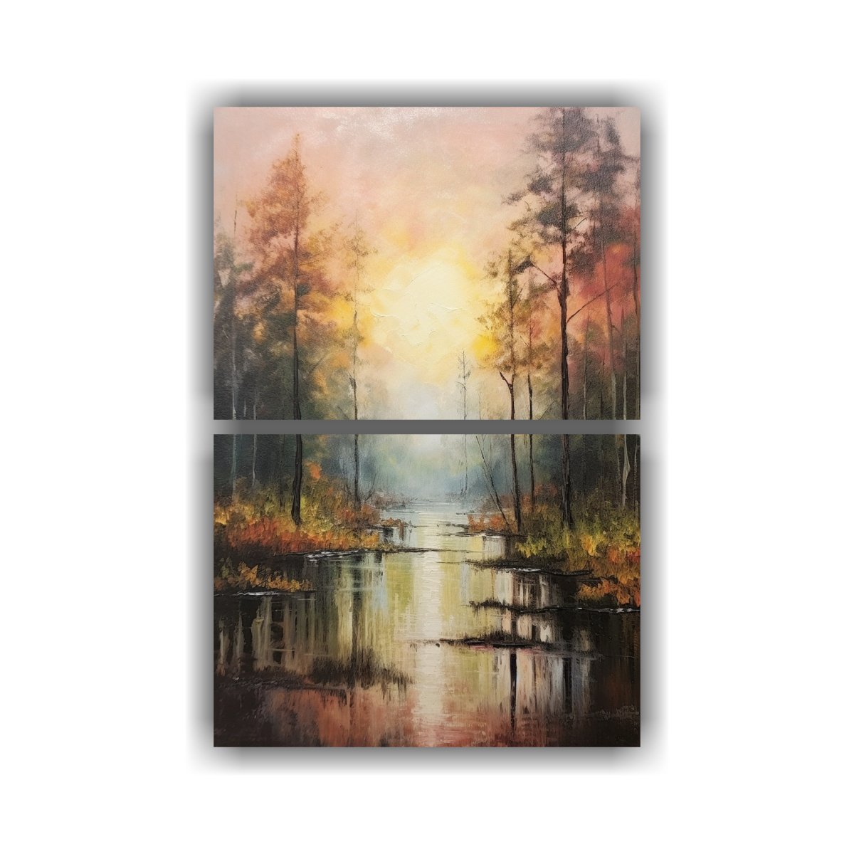 pinturas-decorativas-con-motivo-de-bosque-y-lago