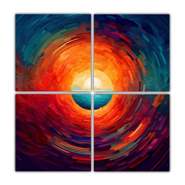 Sol Abstracto Cuadro Decorativo Abstracto Colorido Del Sol En Un Estilo Surrealista ...