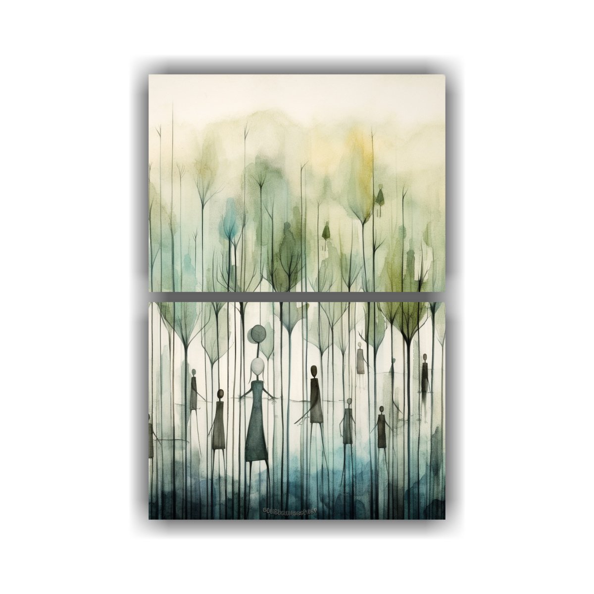 pinturas-decorativas-de-dos-canvas-con-tem-tica-de-simplicidad-en-l-nea-de-arte-de-figuras-pegajosas-bosque-de-verano-acuarela-clara-