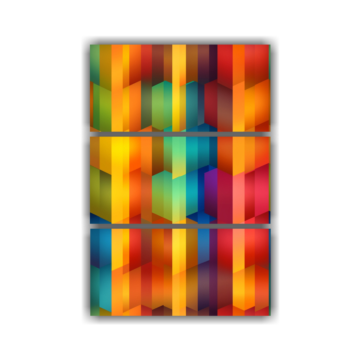 pinturas-decorativas-de-fantasia-crom-tica-con-mezcla-de-colores-vivos-en-tres-cuadros-conceptuales