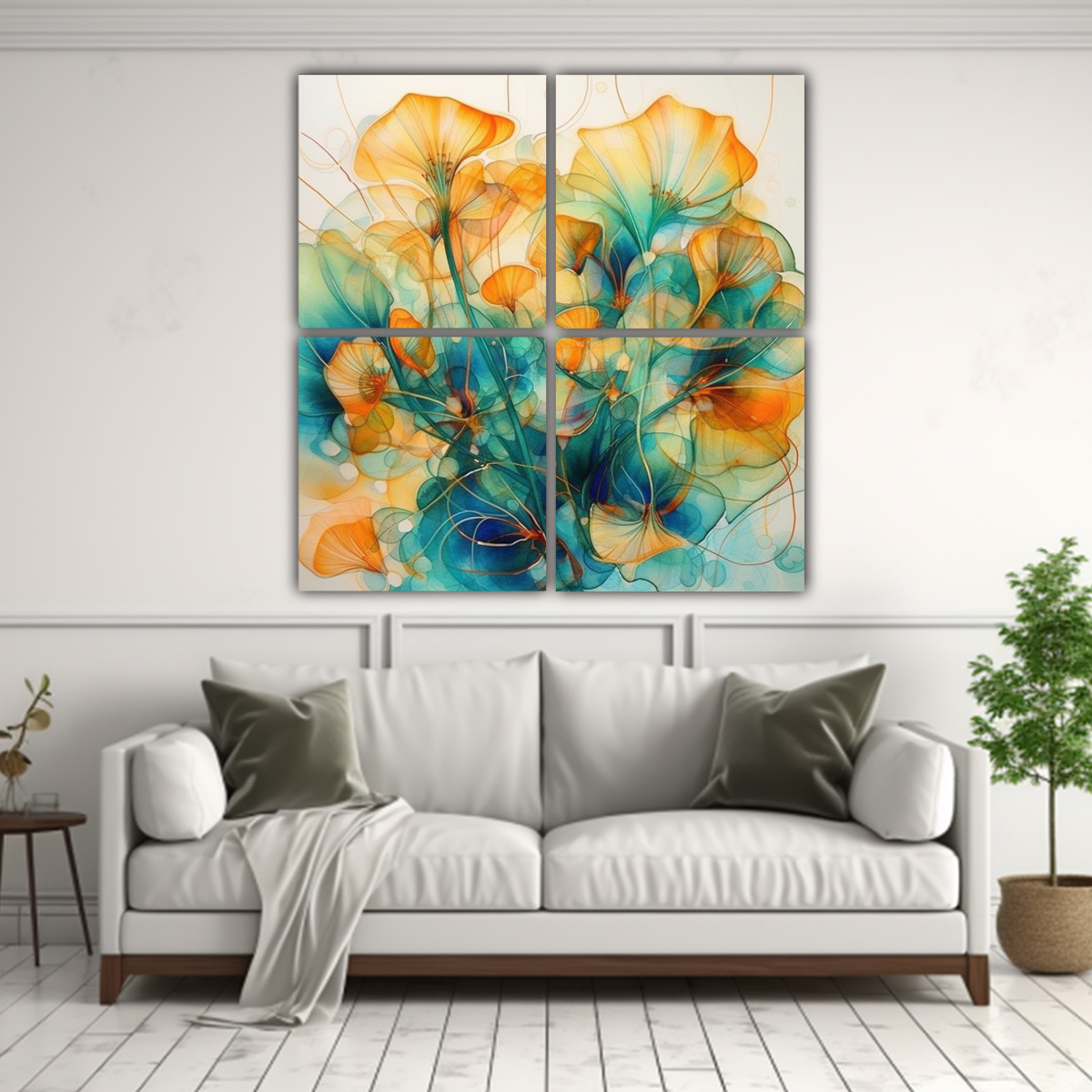 pinturas-decorativas-de-la-modernidad-en-movimiento-inspiradas-en-teal-y-naranja-1