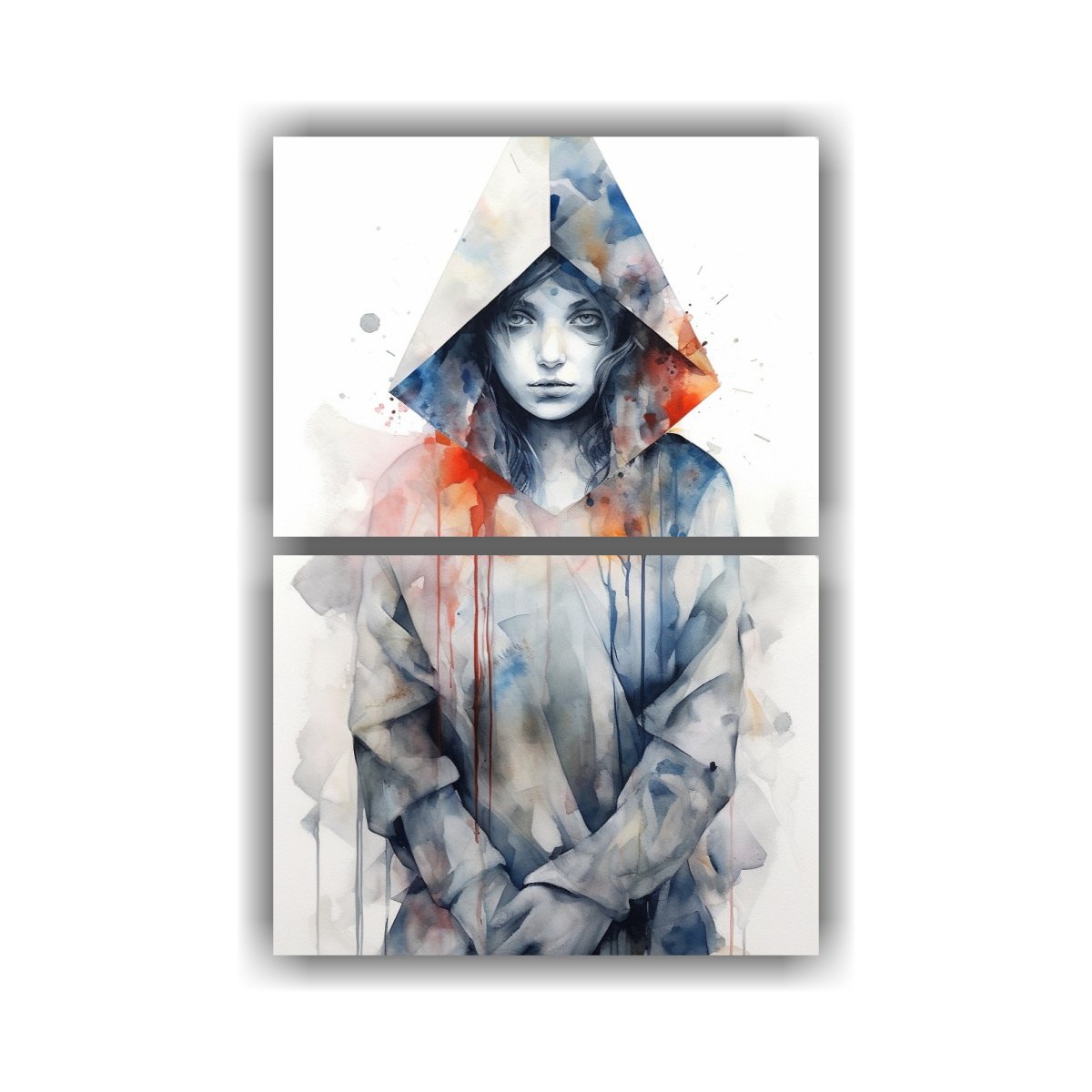 pinturas-decorativas-de-tela-acuarela-cryptid-y-sierpinski-de-poli-ster-por-agn