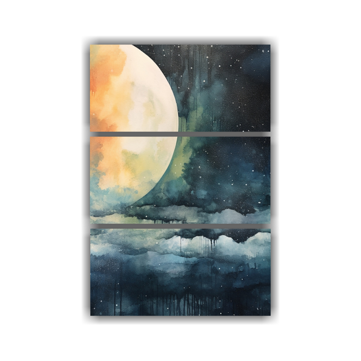 pinturas-decorativas-de-tres-artes-luna-iluminando-el-cielo-en-perspectiva-detallada