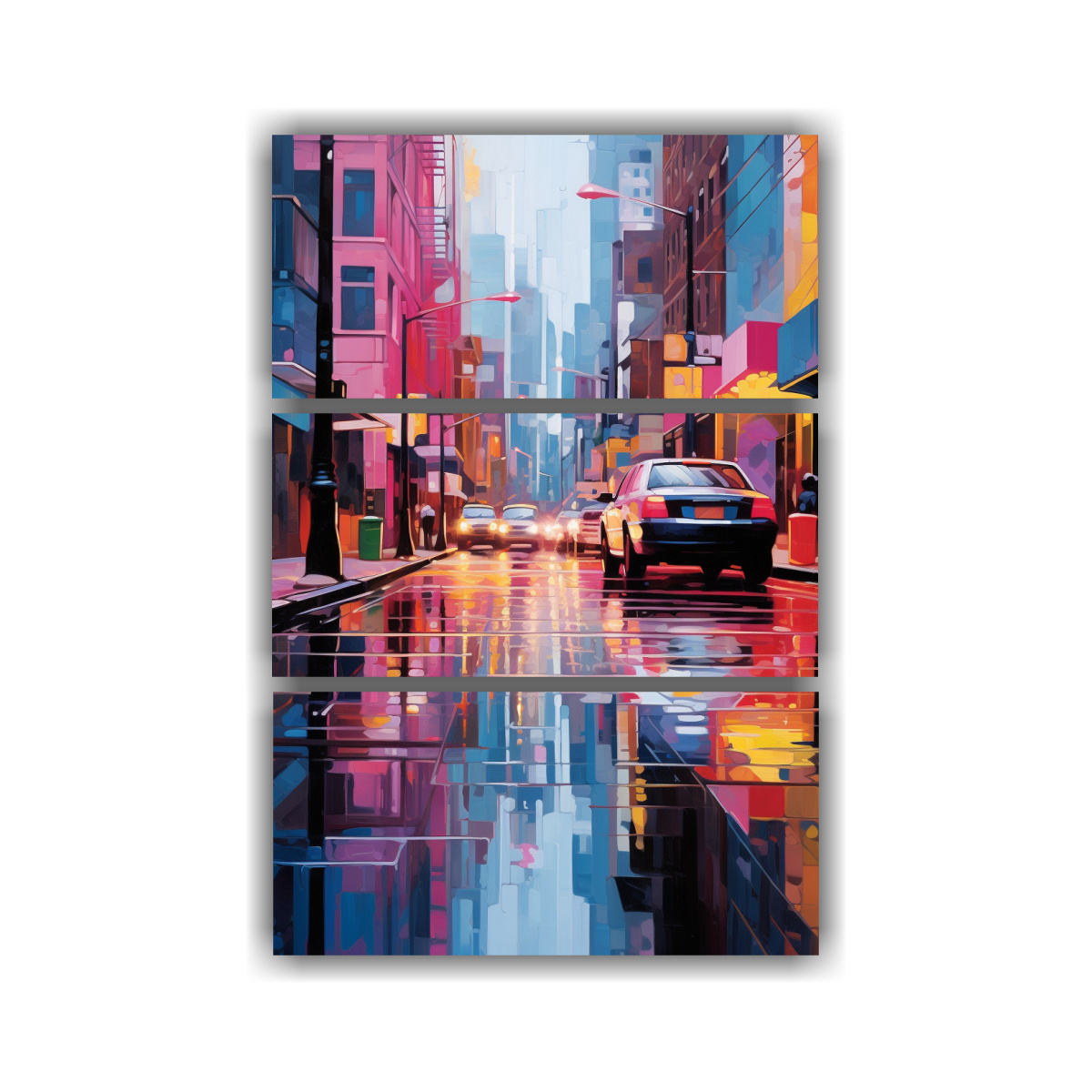 pinturas-decorativas-estilo-colores-para-oficina-de-tres-artes-en-una-calle-mojada-con-un-coche