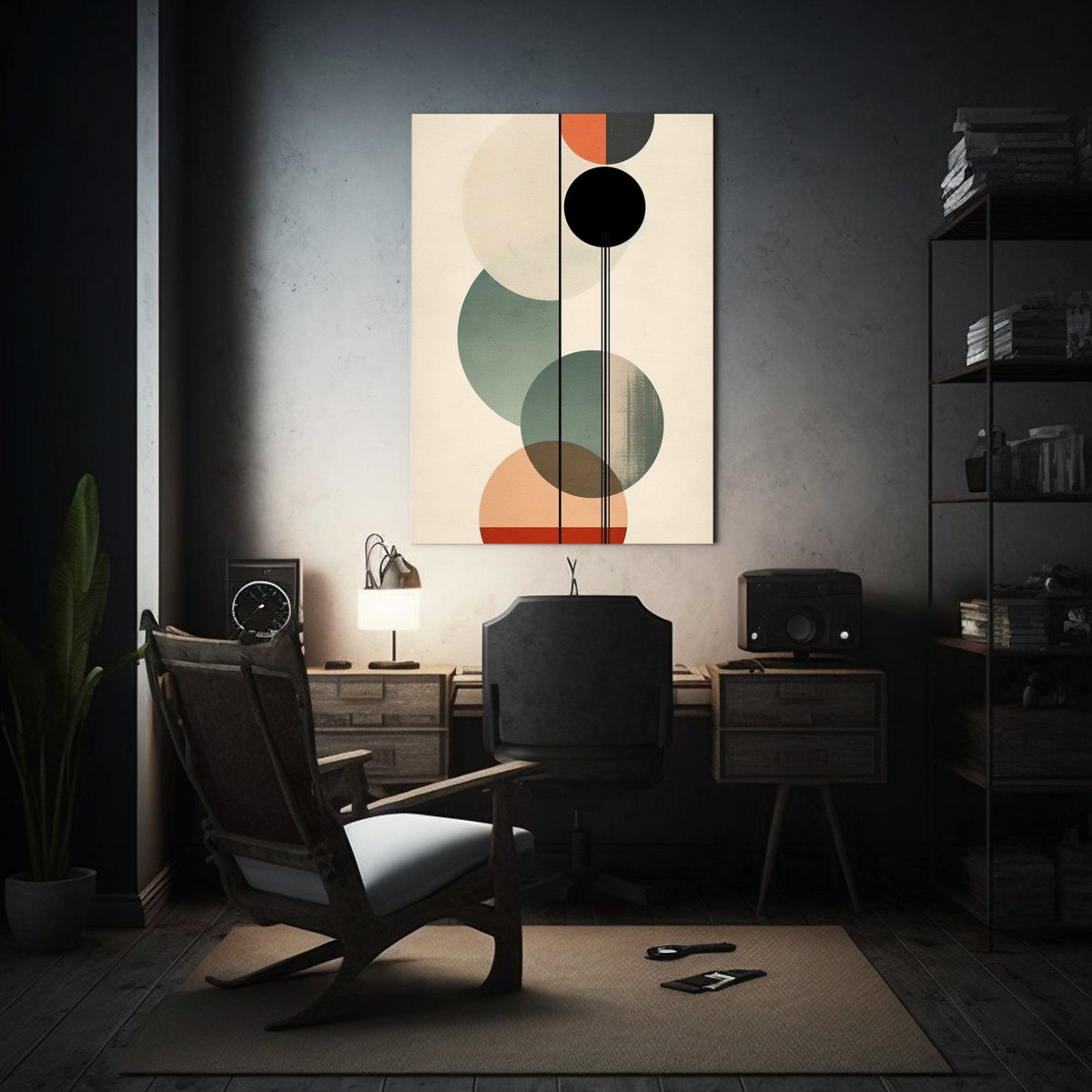 pinturas-decorativas-estilo-cuadroes-mediados-siglo-c-rculos-en-papel-arte-de-alta-calidad-1