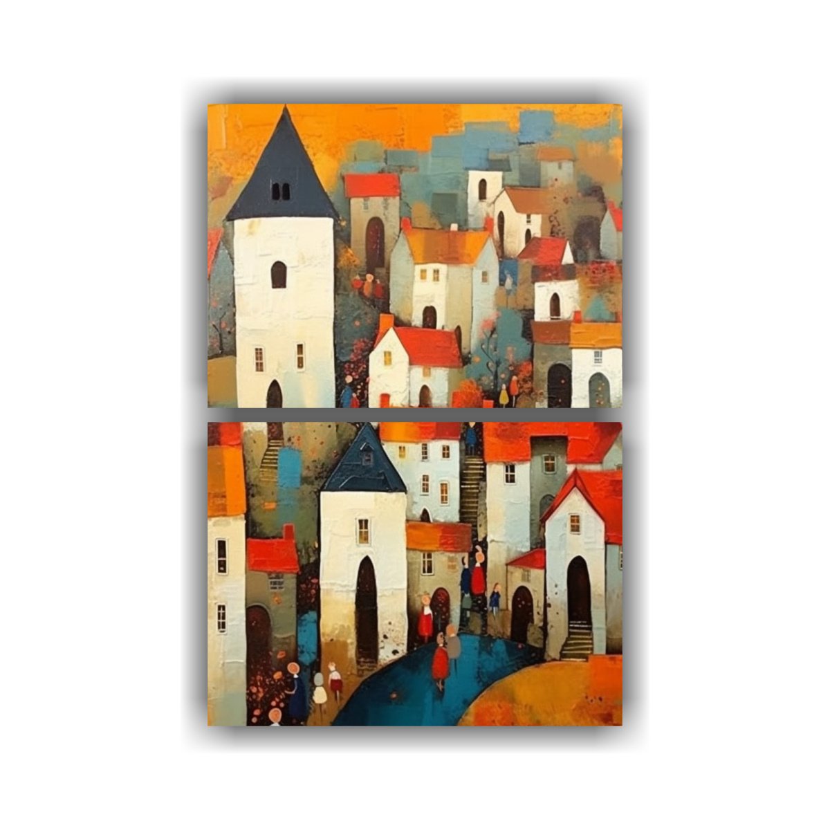 pinturas-decorativas-estilo-george-birrell-dos-lienzos-tonos-reflejo-en-antiguo-pueblo-