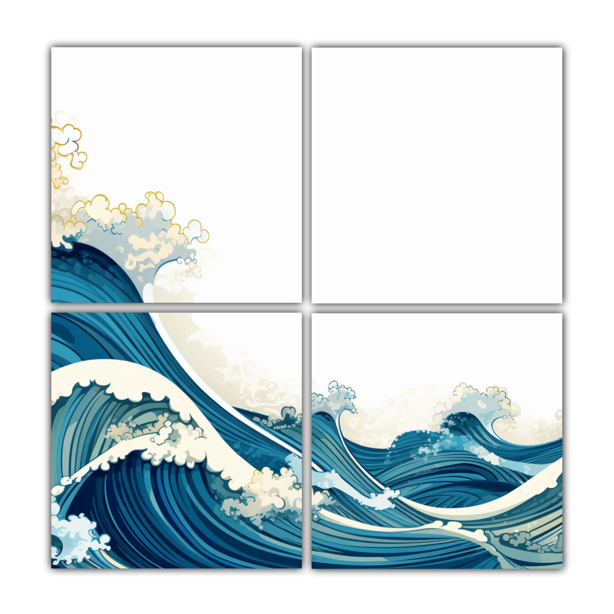 pinturas-decorativas-modernas-con-fondo-de-frontera-de-ondas