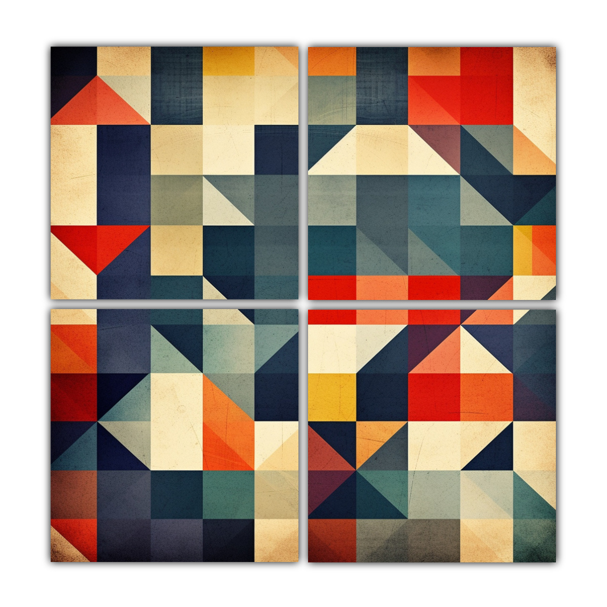 pinturas-decorativas-modernas-con-patrones-geom-tricos-en-cuatro-composici-n-tema-exposici-n-