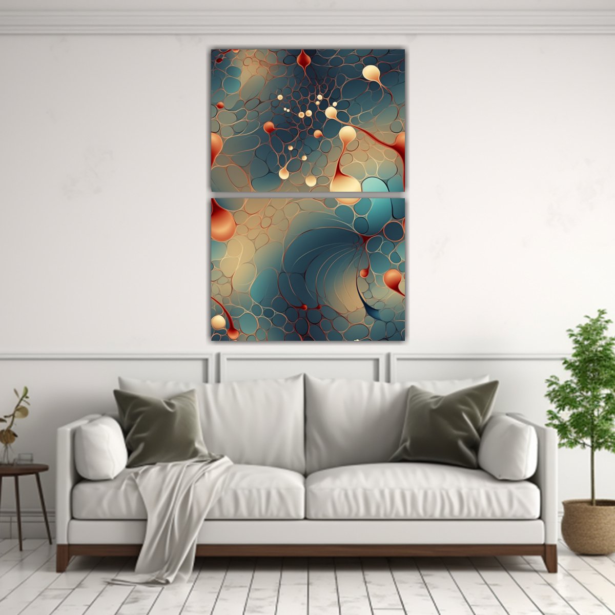 pinturas-decorativas-modernas-dos-telas-en-bastidor-rboles-de-humo-niebla-aire-y-burbujas-1