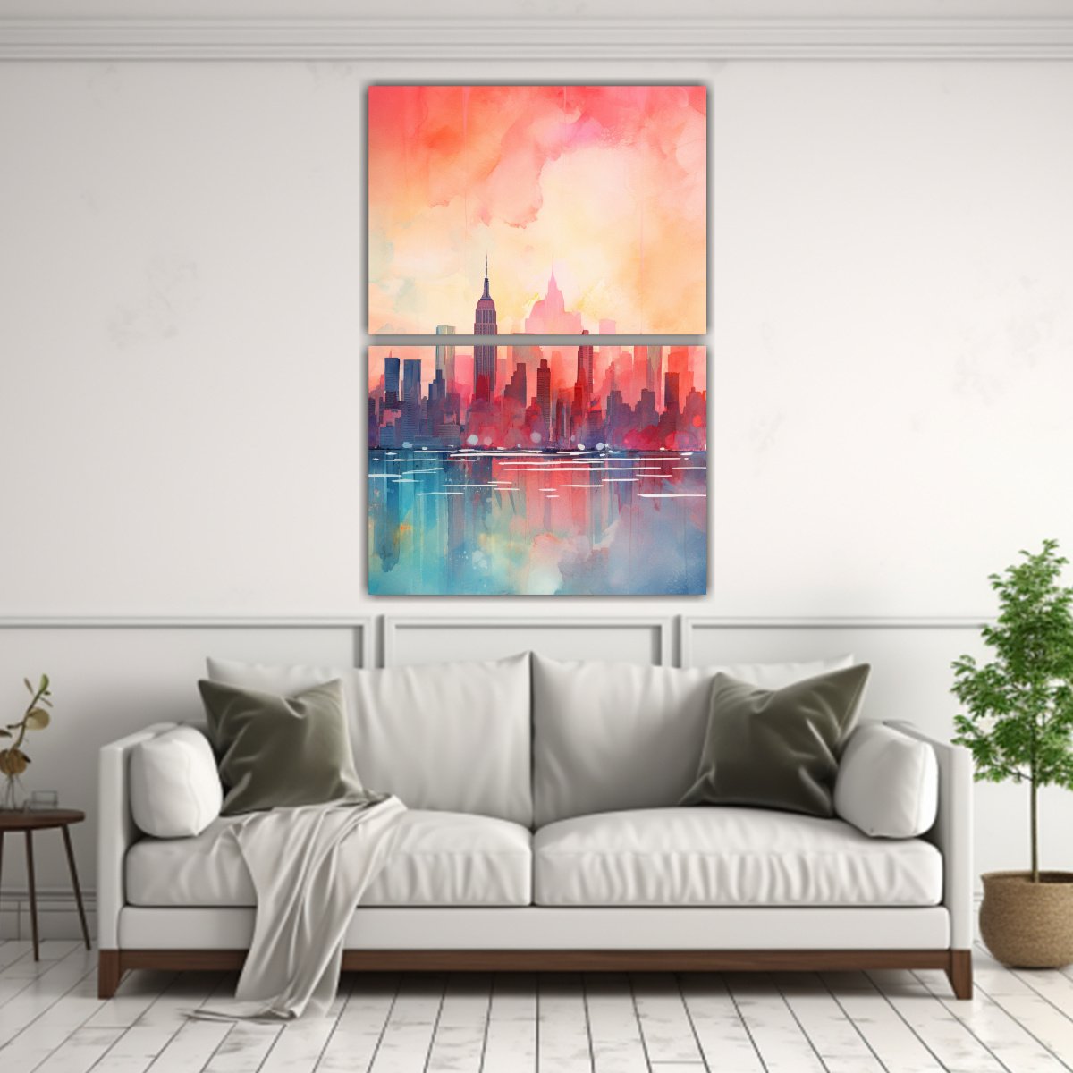 pinturas-decorativas-para-ba-o-de-dos-lienzos-de-tela-con-vibrante-paisaje-urbano-multicolor-de-la-ciudad-de-manhattan-1