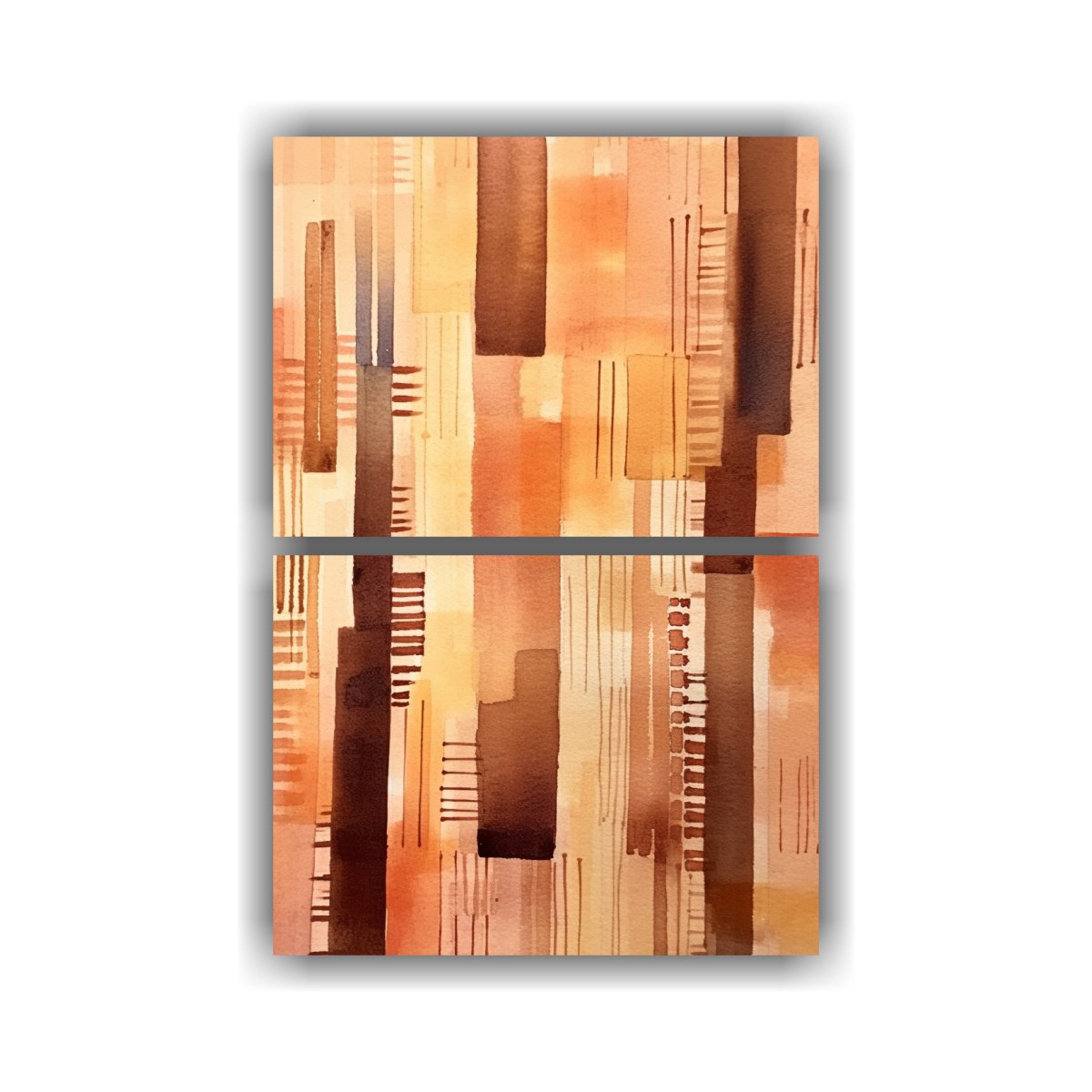 pinturas-decorativas-pop-art-marr-n-sobre-fondo-acuarela-manchado-de-caf-