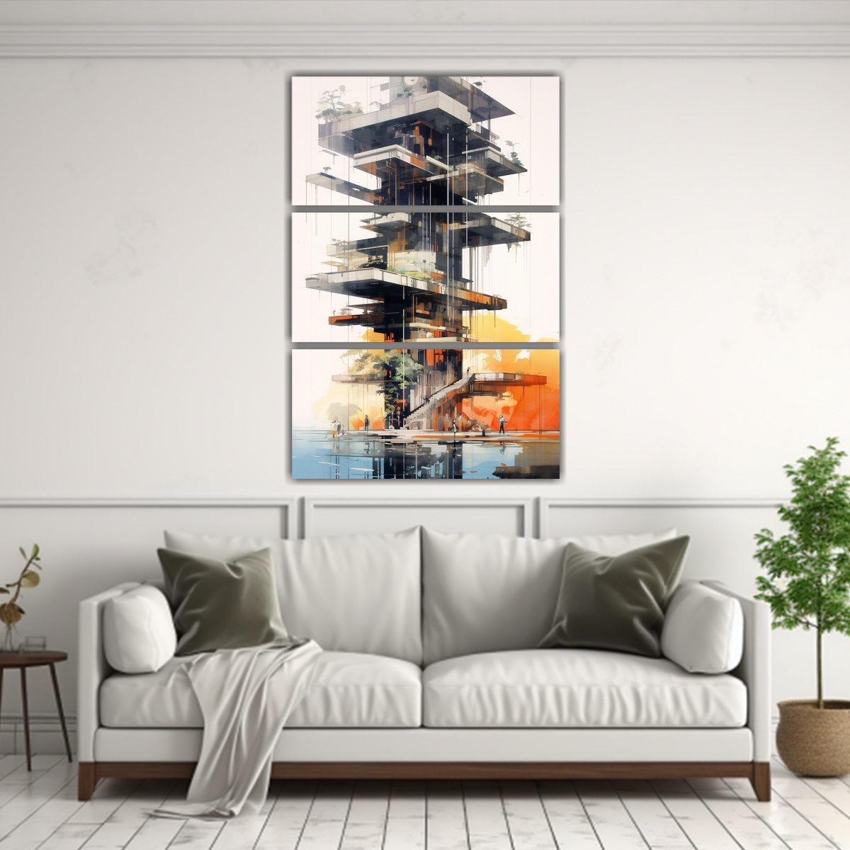 pinturas-minimalistas-de-arquitectura-y-personas-en-lienzo-tres-artes-1