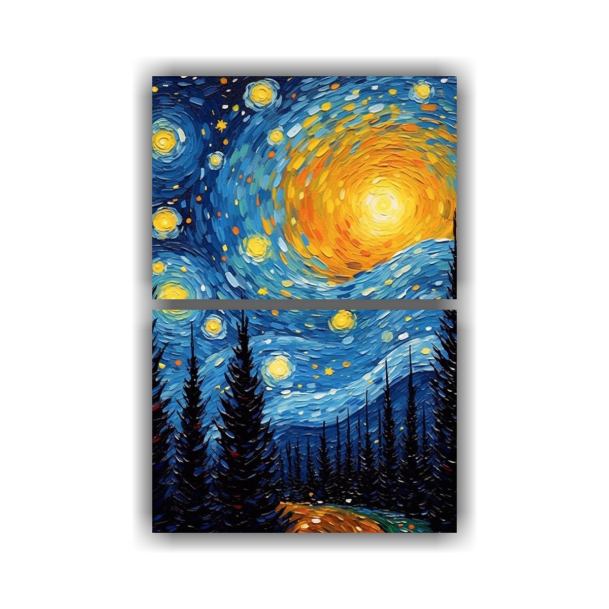 set-2-lienzos-de-tela-creativa-inspirados-en-la-noche-estrellada-de-salvador-dal-