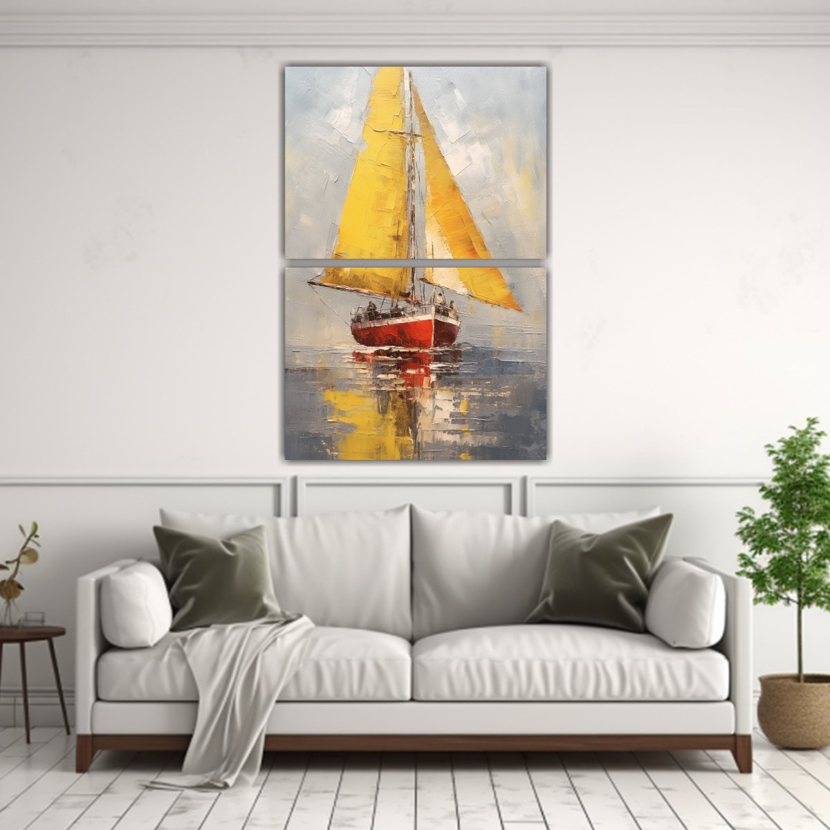 set-2-lienzos-decoraci-n-adorable-cuadro-thanh-binh-nuevo-de-velero-con-velas-amarillas-en-pinturas-decorativas-1