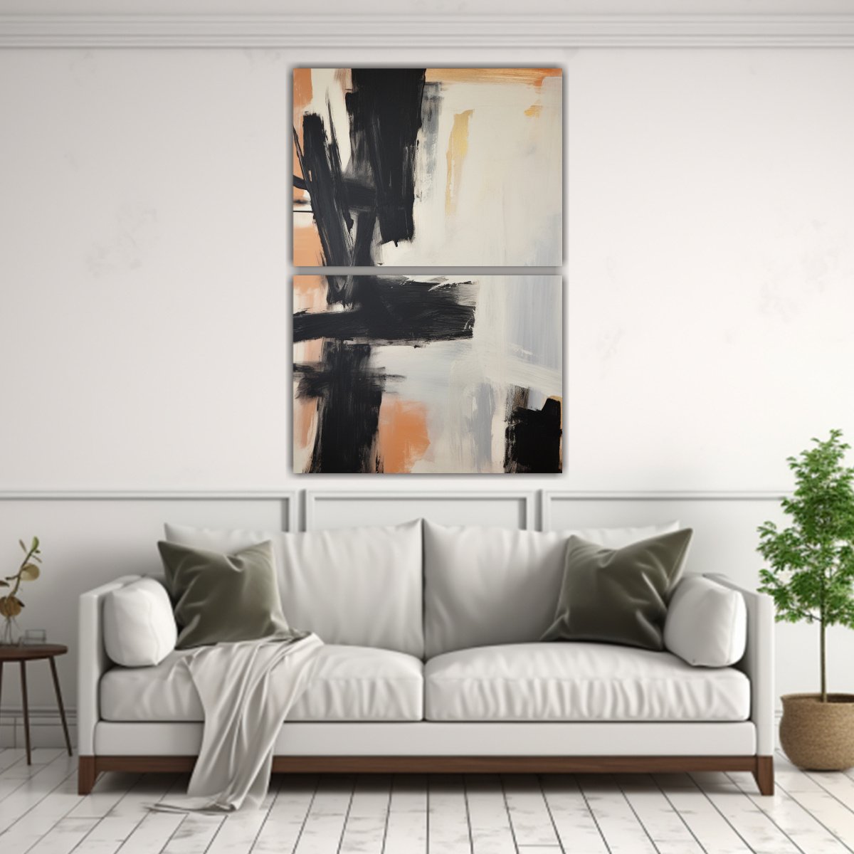 set-2-lienzos-tonos-lineales-pintura-abstracta-blanco-negro-gris-decorativa-1