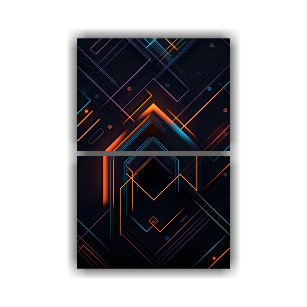 set-2-telas-en-bastidor-decorativo-calma-dise-o-gr-fico-estilo-antiguo-de-l-nea-de-geometr-a-