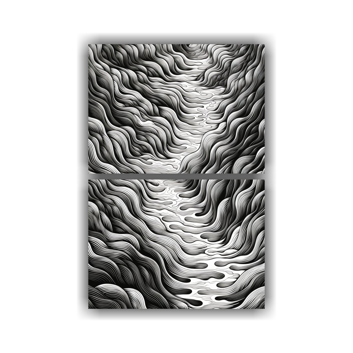 set-2-telas-en-bastidor-movimiento-calidez-pintura-decorativa-estilo-dibujo-animado-sobre-superficie-de-agua-gruesa