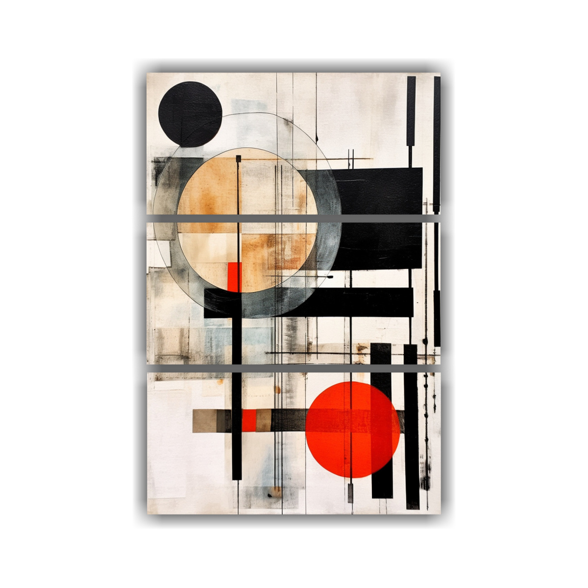 set-3-lienzos-vanguardia-innovador-l-neas-negras-y-c-rculos-en-papel-difuminado-en-una-pintura-abstracta