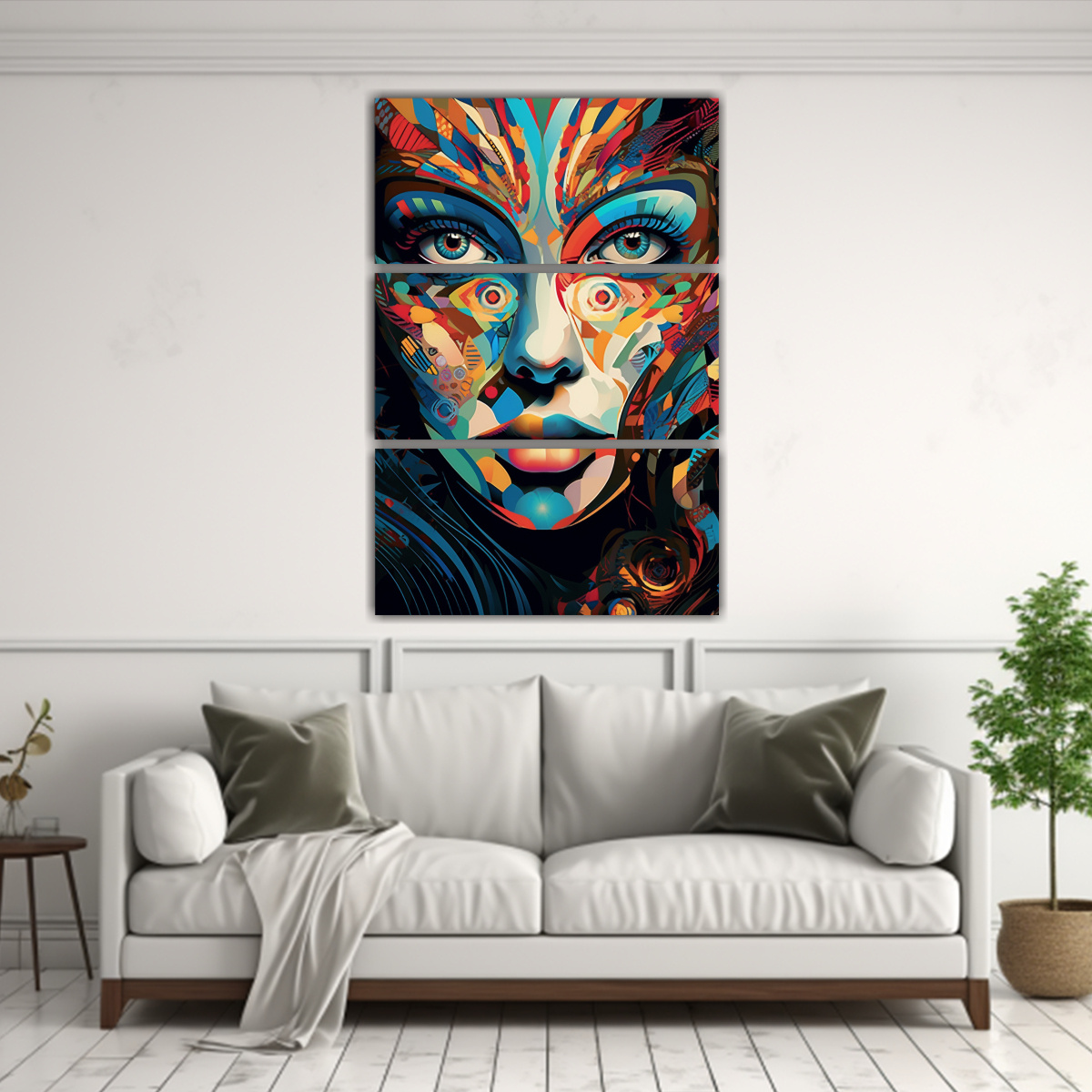 set-de-3-cuadros-hermoso-habitaci-n-arte-lienzo-mujer-rostro-psicod-lico-surrealismo-1