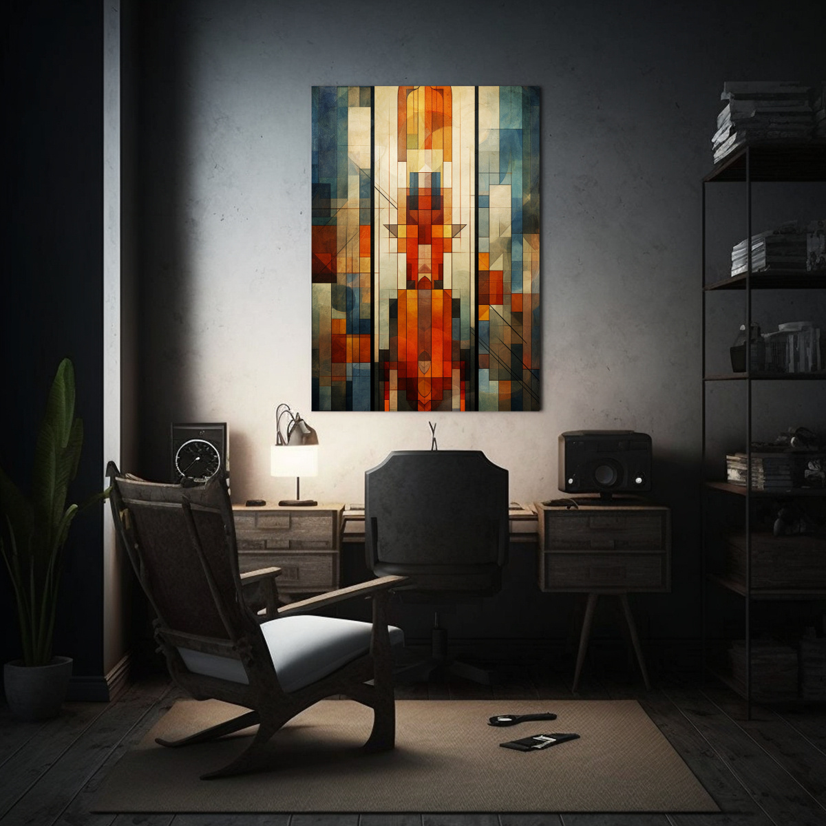 tela-en-bastidor-battlestar-galactica-estilo-klee-1