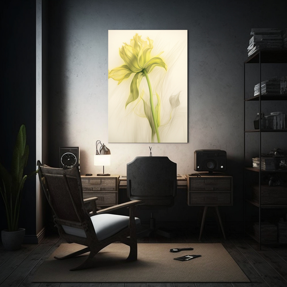 tela-en-bastidor-espectacular-dibujo-a-l-piz-de-un-tallo-amarillo-y-una-flor-en-la-formaci-n-1