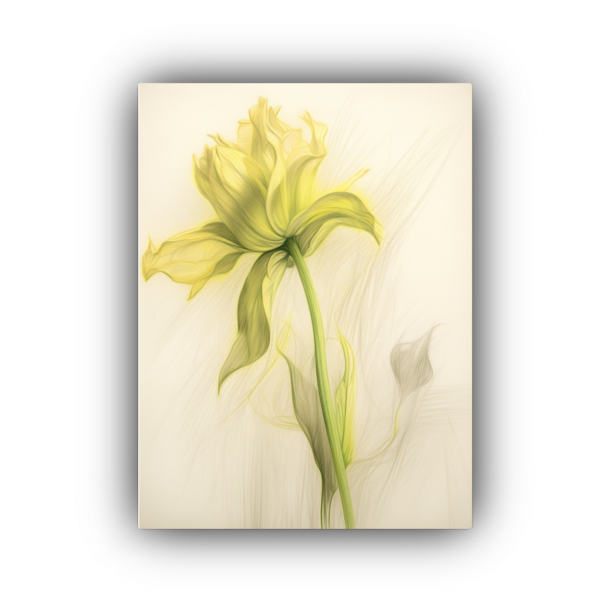 tela-en-bastidor-espectacular-dibujo-a-l-piz-de-un-tallo-amarillo-y-una-flor-en-la-formaci-n