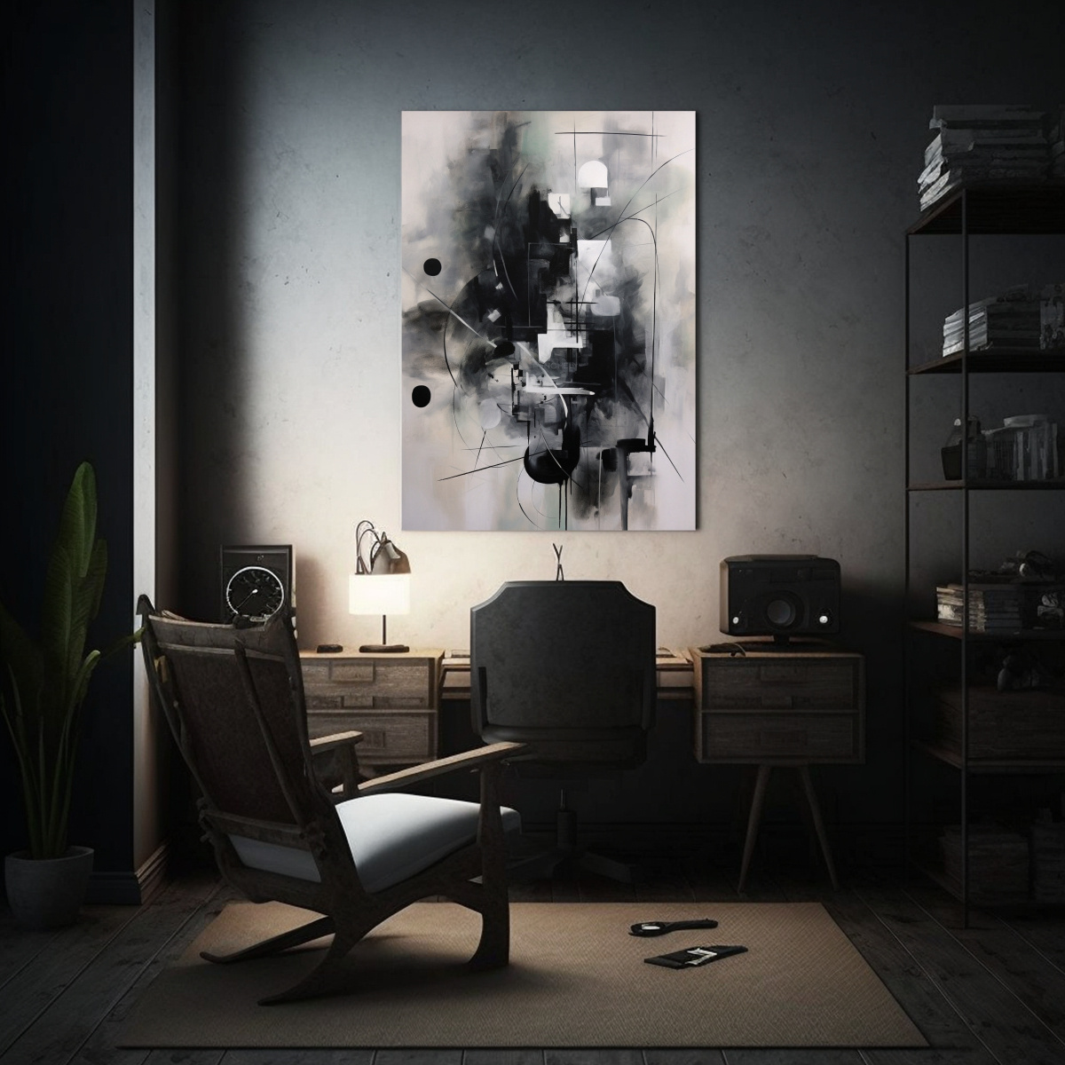 tela-en-bastidor-hermoso-relieve-pintura-abstracta-en-blanco-y-negro-1