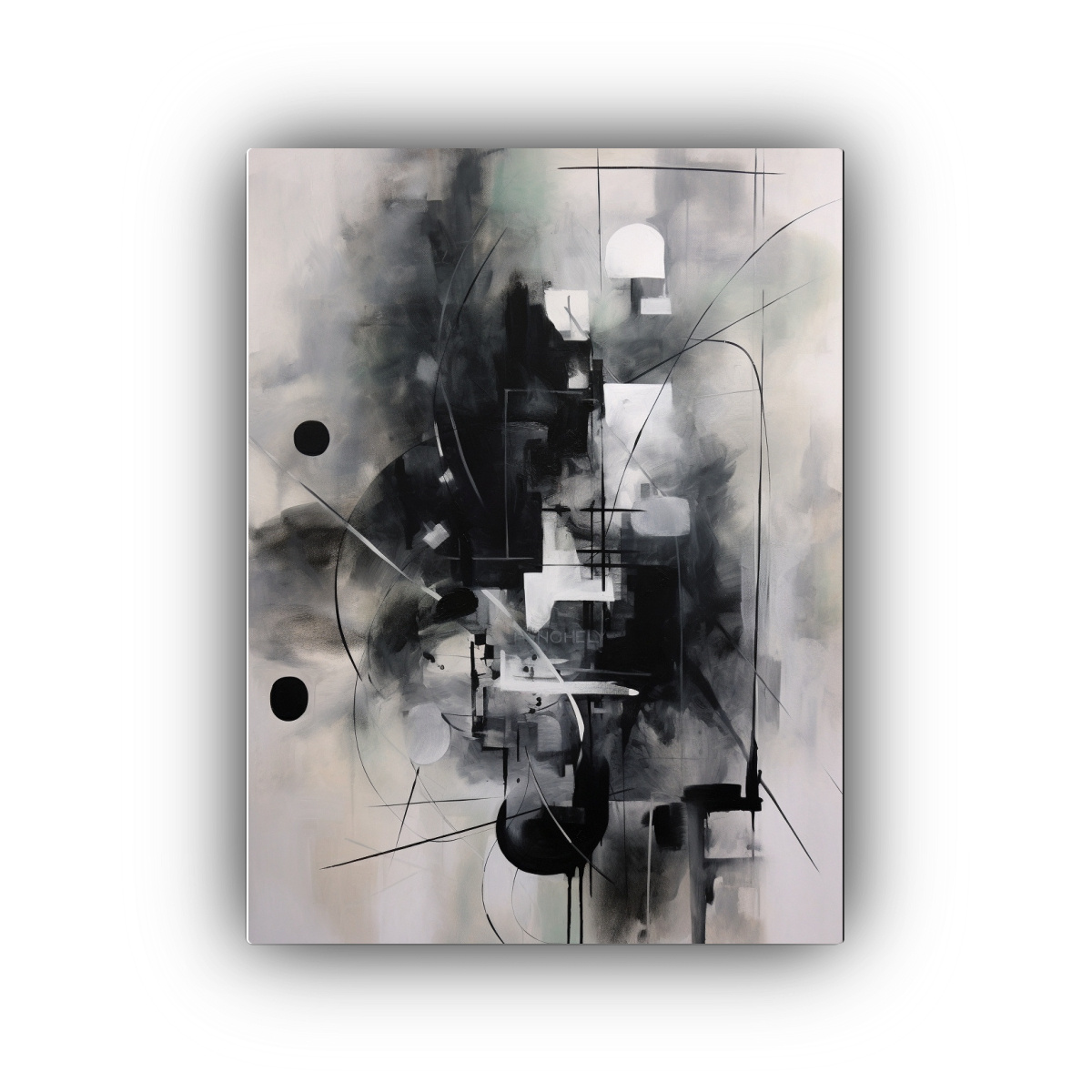 tela-en-bastidor-hermoso-relieve-pintura-abstracta-en-blanco-y-negro