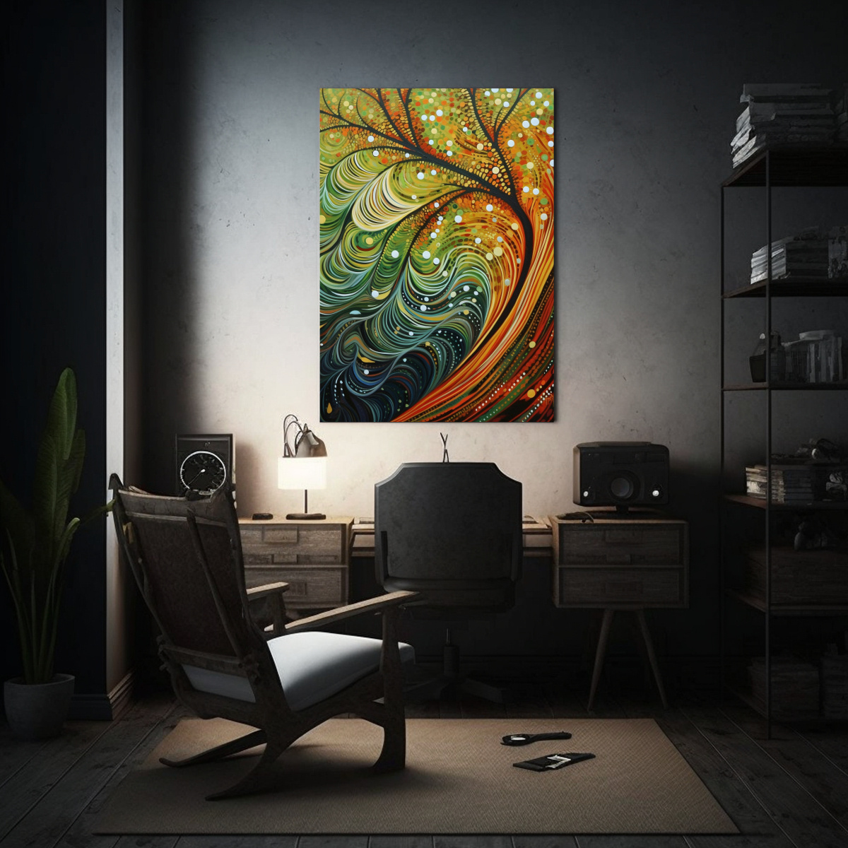 tela-en-bastidor-patr-n-intenso-tem-tica-aborigen-australiano-1