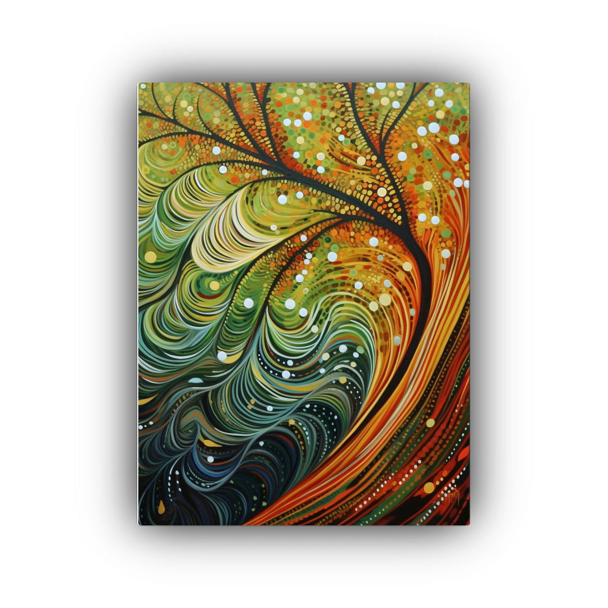 tela-en-bastidor-patr-n-intenso-tem-tica-aborigen-australiano