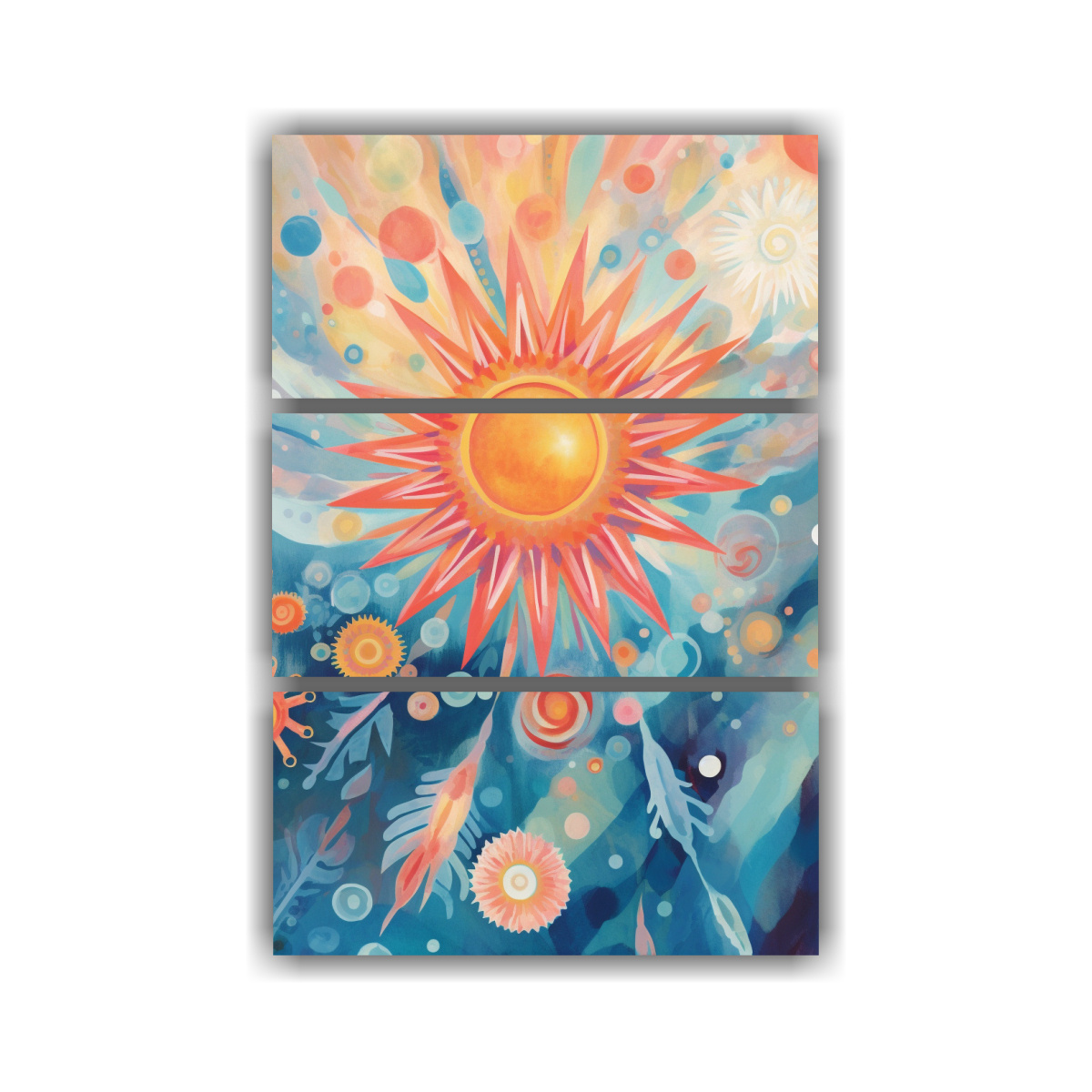 tr-ptico-comedor-estilo-whimsical-y-m-gico-con-pinturas-decorativas-de-sol-y-et-reas