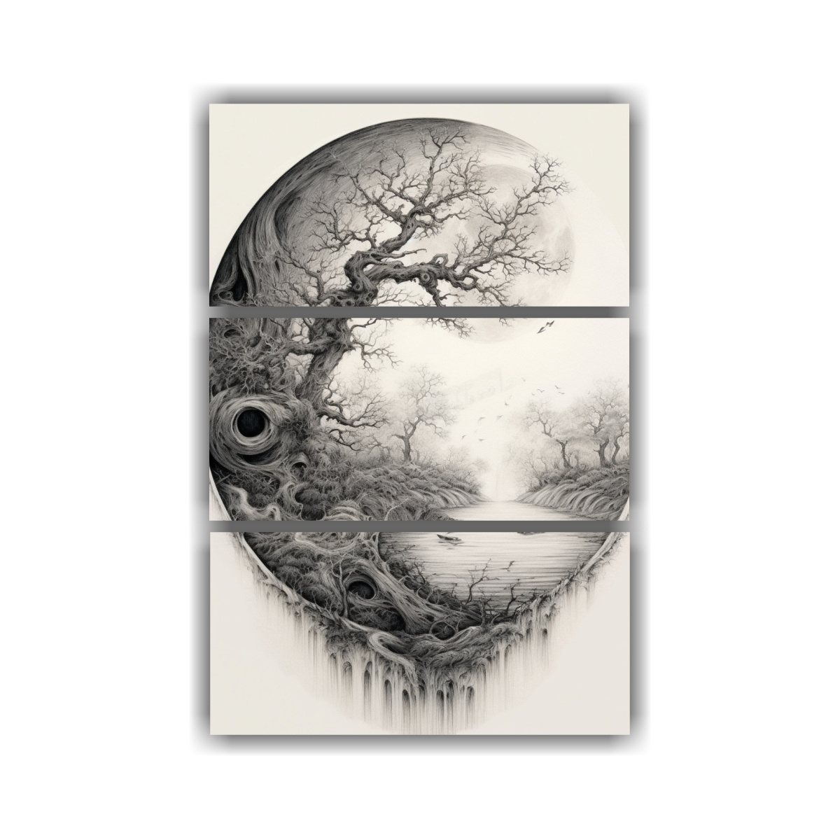 tres-composiciones-tonos-majestuosas-grabado-xilograf-a-detalles-finos-pinturas-decorativas-en-l-nea