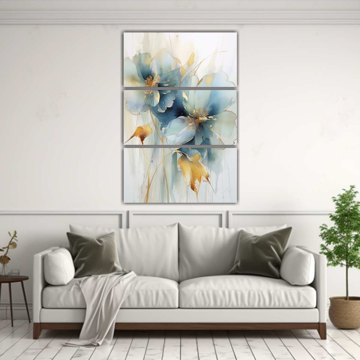 tres-cuadros-de-flores-acuarela-blanco-y-verde-espectacular-y-fant-stico-1