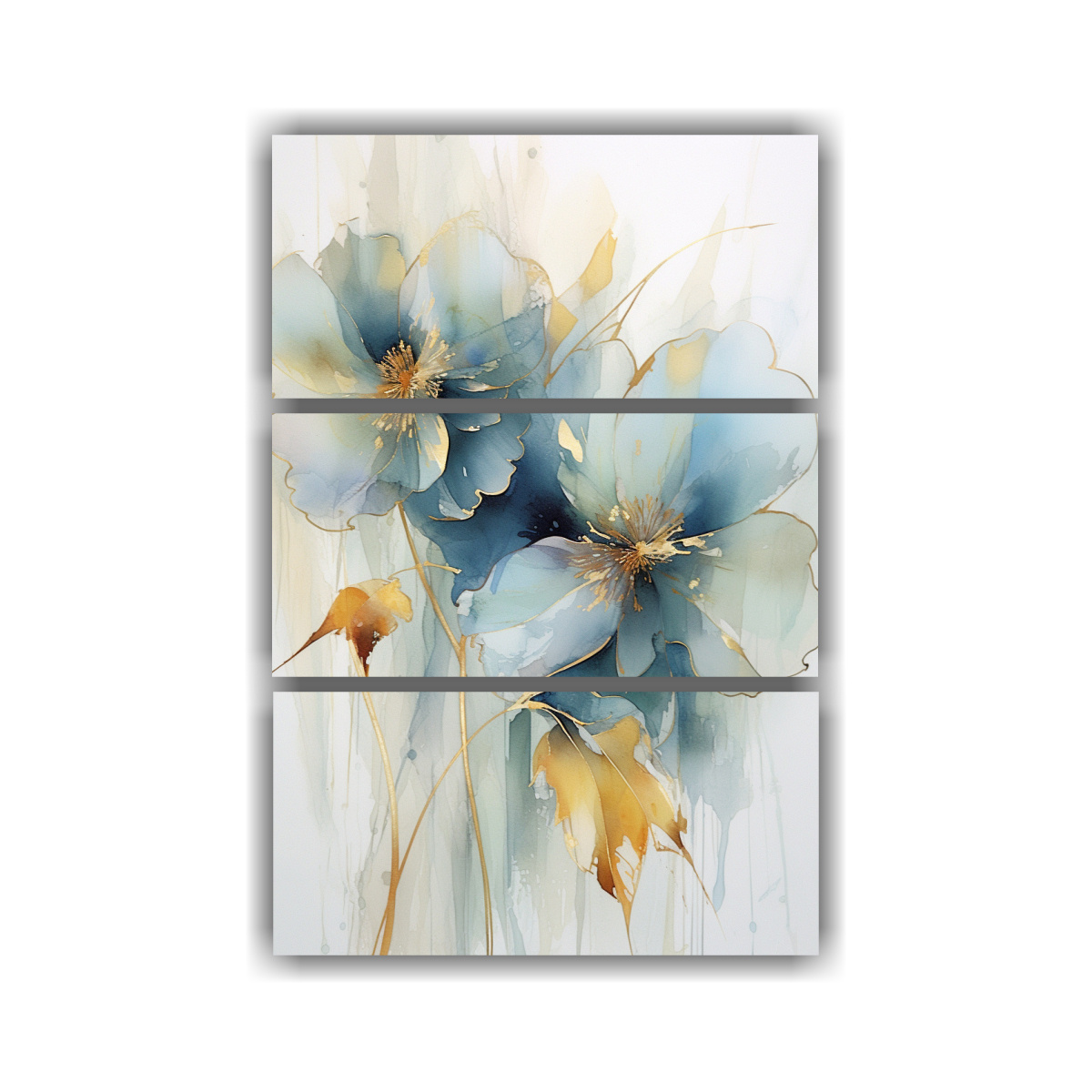 tres-cuadros-de-flores-acuarela-blanco-y-verde-espectacular-y-fant-stico