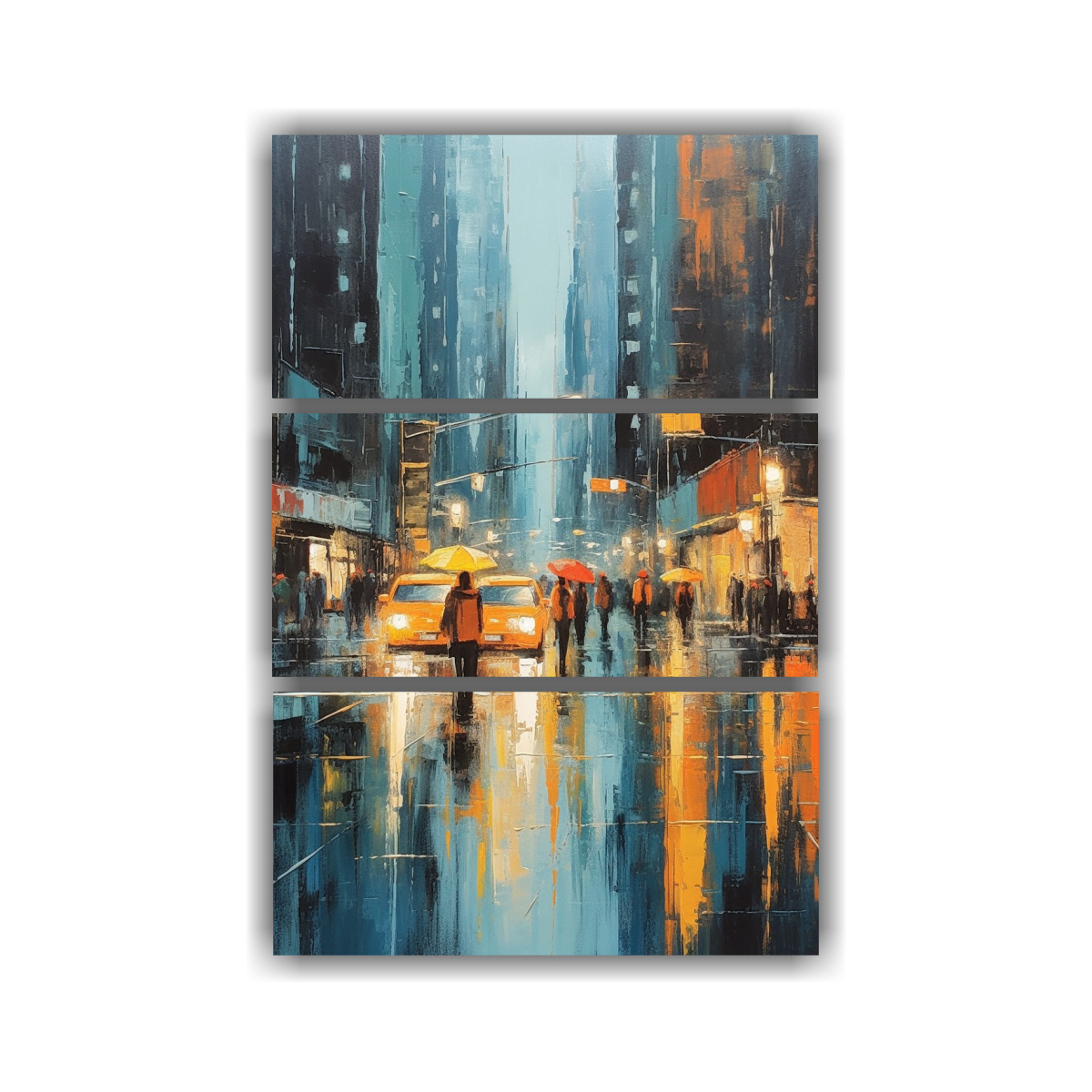 tres-lienzos-estilo-galer-a-cl-sico-pintura-de-nueva-york-bajo-la-lluvia