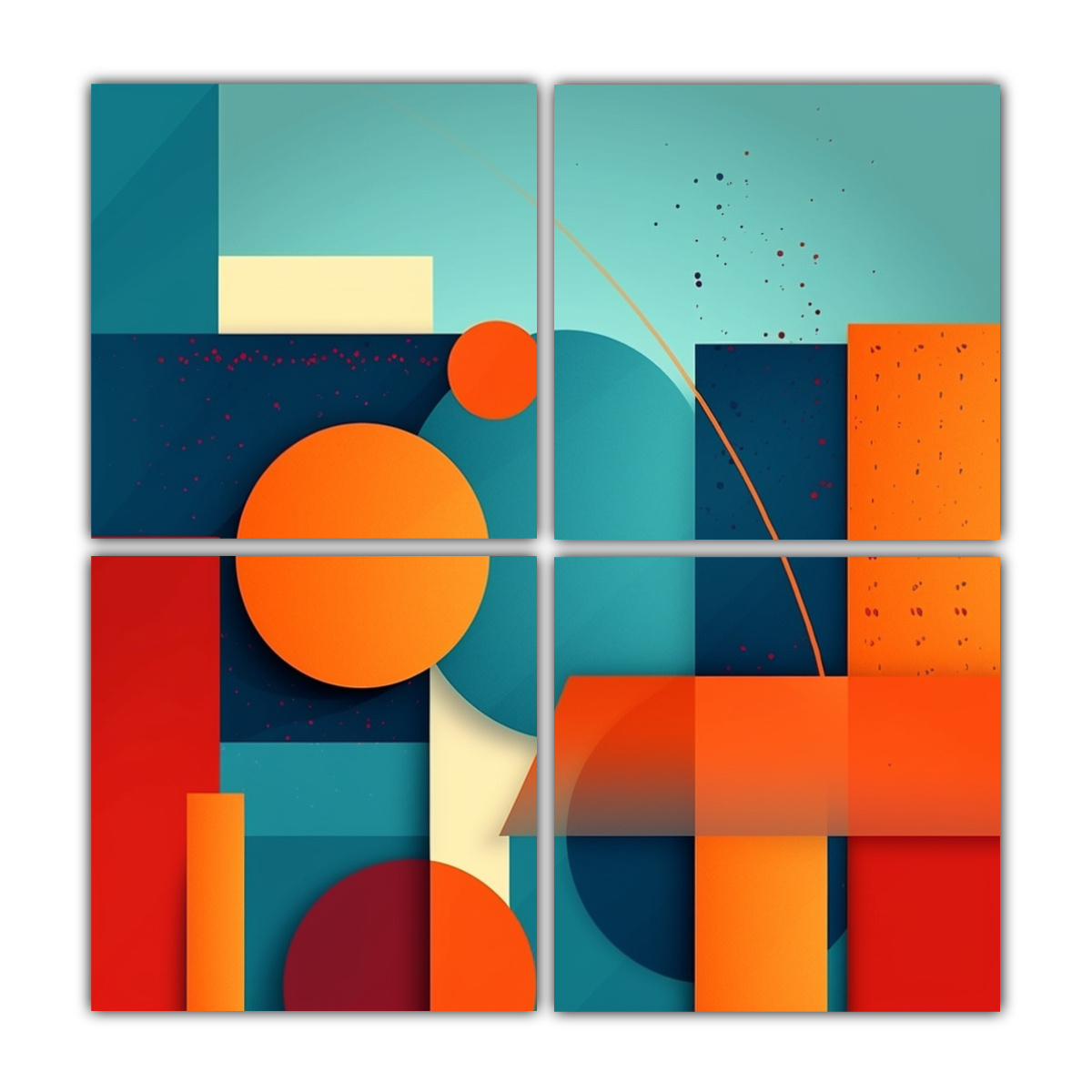 4-adorables-artes-creativas-para-crear-un-fondo-plano-en-los-colores-naranja-azul-y-rojo-