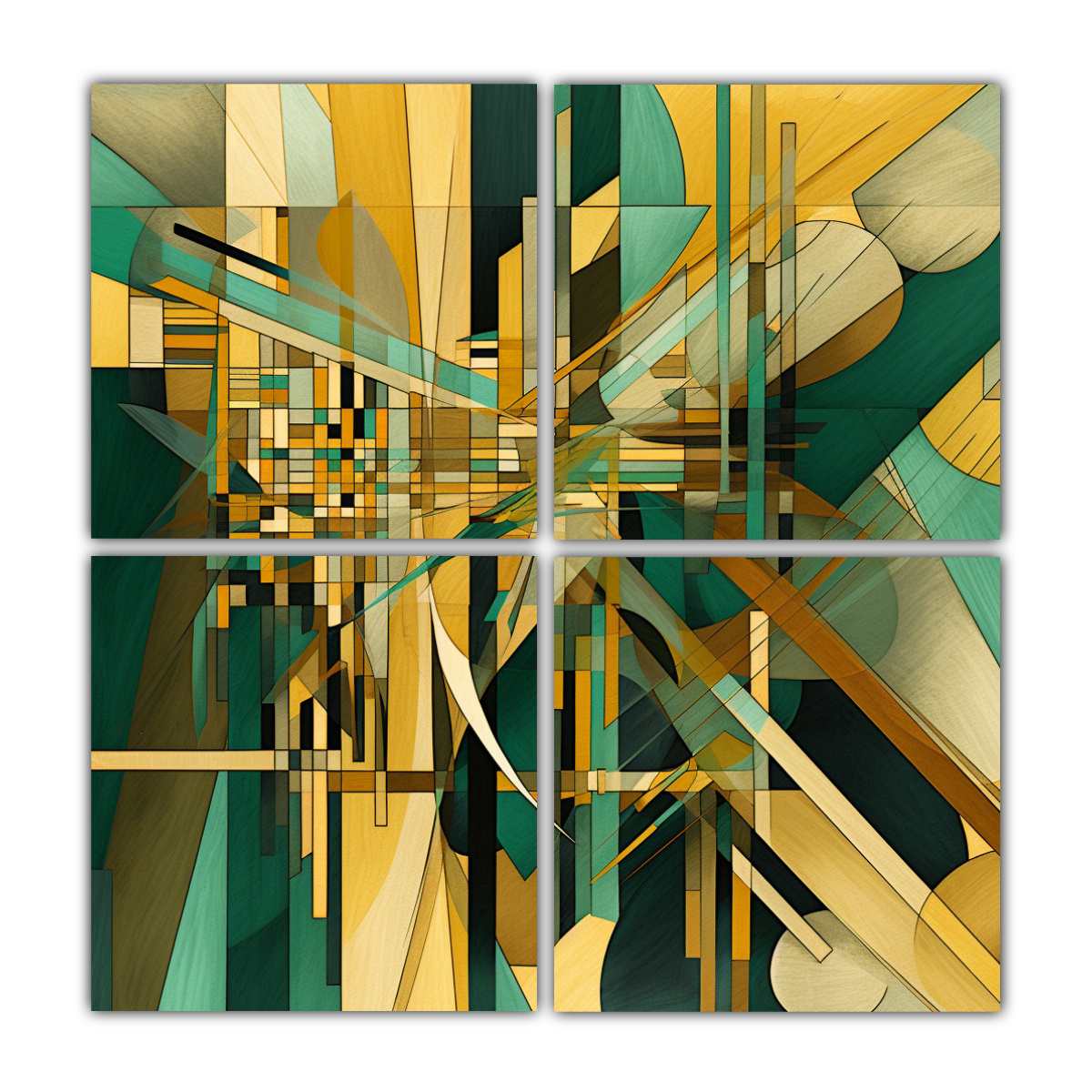 4-art-culos-de-movimiento-luminoso-pieza-de-arte-gr-fico-abstracto-con-l-neas-verdes-